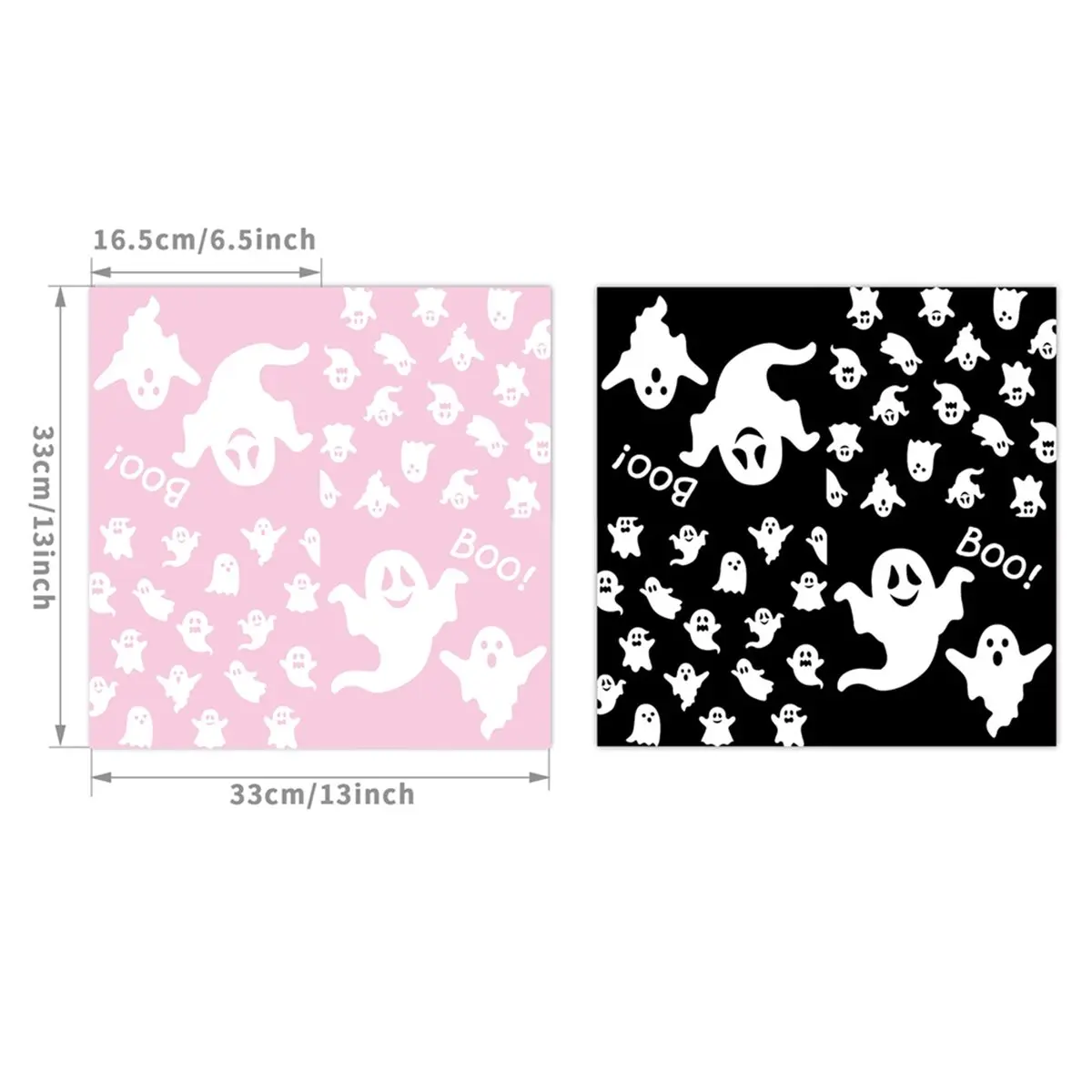 Halloween Ghost Boo Disposable Tableware Set Cute Pink Black Theme Plates Cups Napkins Halloween Birthday Party
