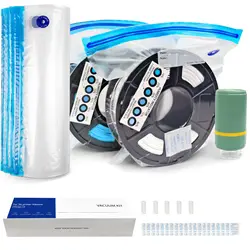 YOOPAI 3D printer Filament Vacuum Bag Storage Bag PLA PETG Transparent Vacuum Bags Hand pump Auto pump Keep dry size 34 x 30 cm