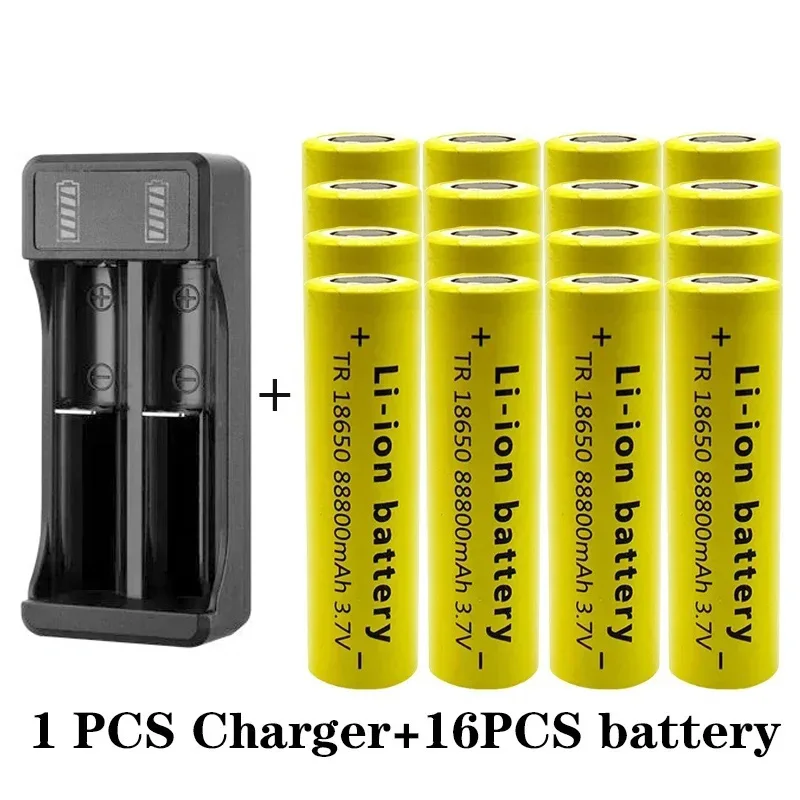 عالية الجودة 18650 بطارية 88800mah 3.7 فولت 18650 مصباح يدوي بطارية ليثيوم بطارية قابلة للشحن اللعب/الأجهزة + شاحن