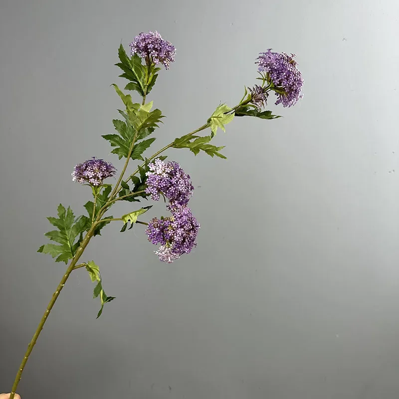 4/5 Stück Kunststoff-Schneeball-Simulationsblumen für die Heimdekoration, Café-Dekoration, künstlicher 6-köpfiger Holzhortensienzweig, Kunstblume – Detail 11