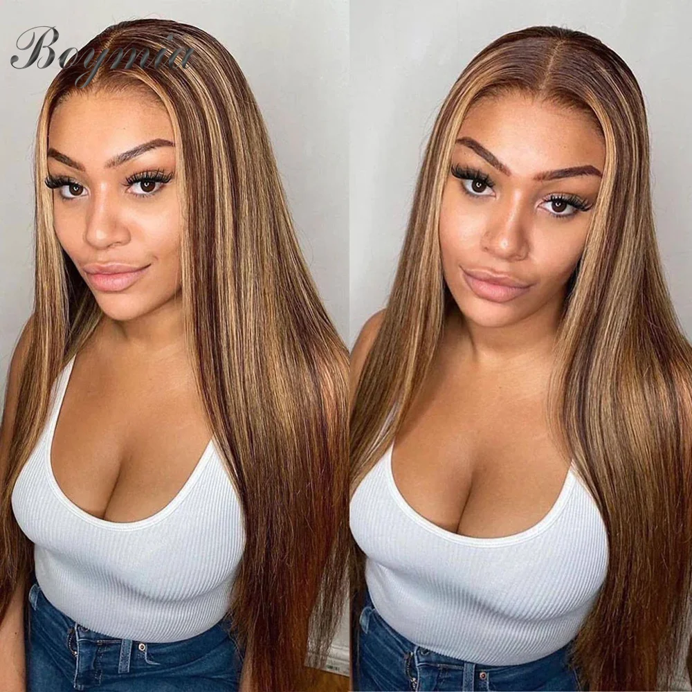 Highlight Bundles Straight Human Hair Bundle 12"-24" Honey Blonde P4 27 Virgin Remy Human Hair Bundles For Black Women 50g/pc