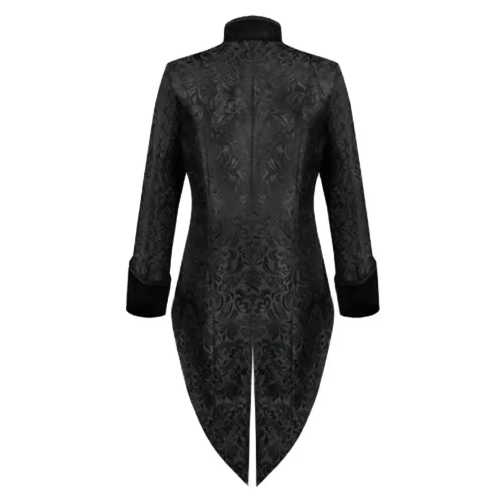 2024 Tuxedo Gentlema Tailcoat Outerwear Gothic Steampunk Trench Vintage Frock Outfit Coat for MenMen Medieval Victorian Costume