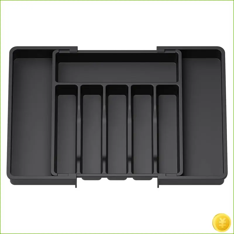 Cutlery Drawer Organiser, Expandable Utensil Tray For Kitchen, Adjustable Silverware And Flatware Holder