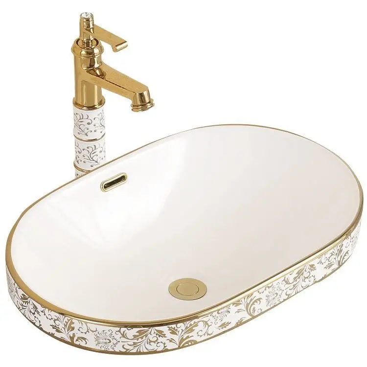 Taichung basin semi-embedded Phnom Penh phoenix tail wash basin household bathroom wash basin