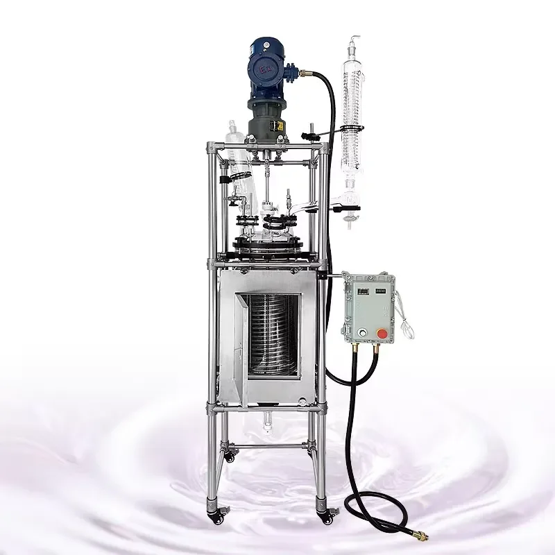 for Yuhua Lab 50L Explosion Proof Jacketed Glass Reactor Inner Layer Cooling Coil with Stainless Steel Splatter Protection