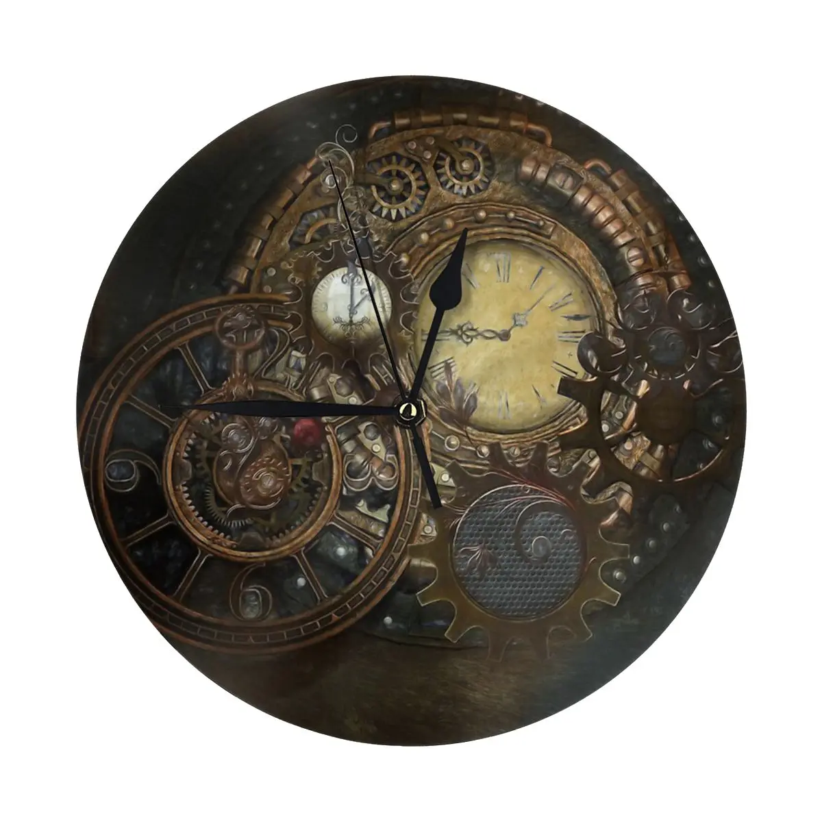 Steampunk S Wall Clock Room Decoration Clock Must-have Ornament Round