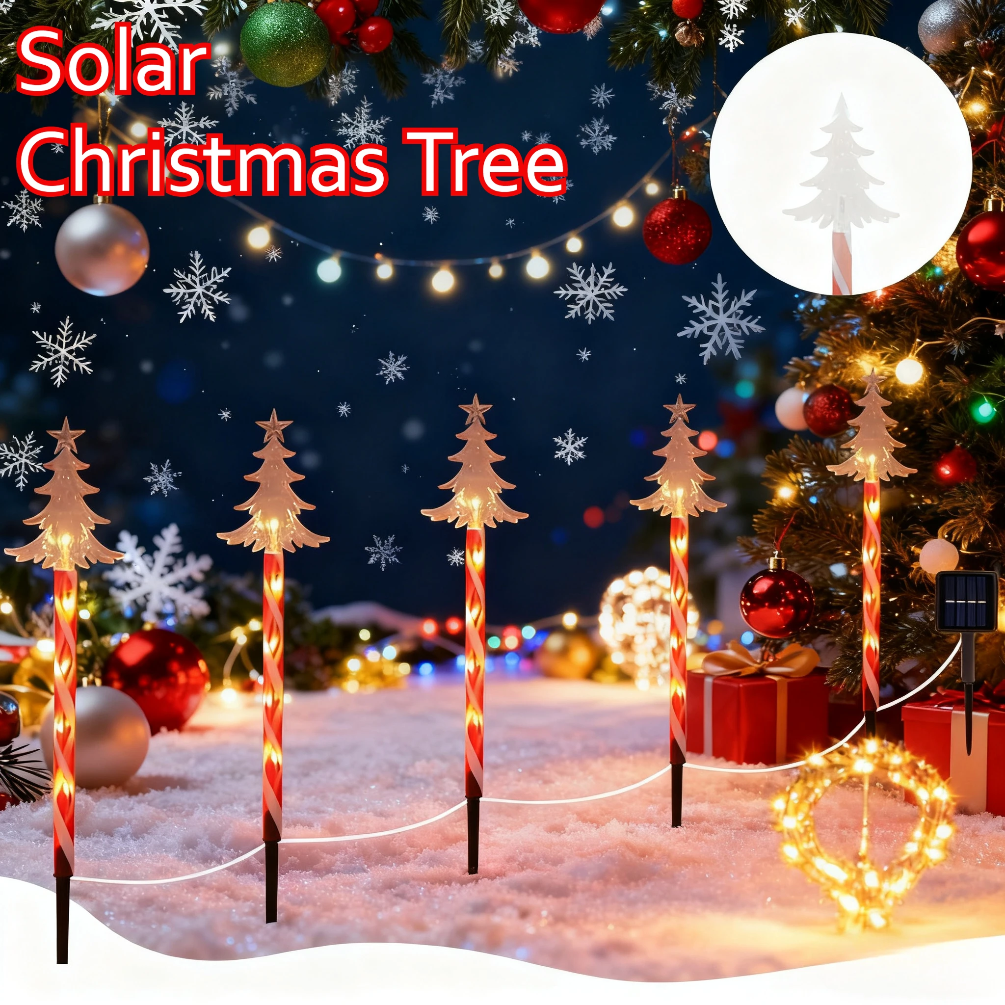 

Outdoor Solar Christmas Lights Christmas Snowflake Star Solar Powered Lawn Garden Light Set Of 5 Waterproof Pathway Stake Lights