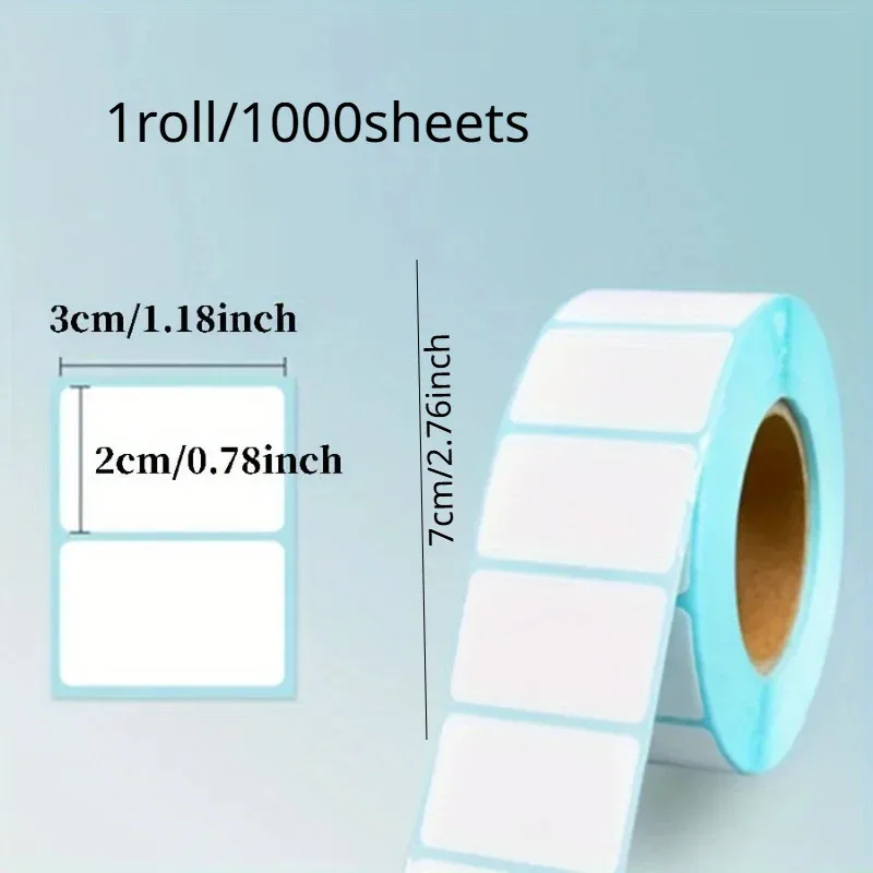 1 Roll/1000 Sheets General Purpose Self-Adhesive Labels, Handwritable, Suitable for Containers and Storage Boxes