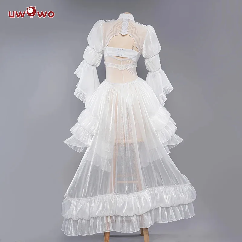 

LQIN STOCK UWOWO Nierr: Automataa Yorhaa 2B Cosplay Costume White Wedding Dress Bride Halloween Costume Outdoor Dress For Women