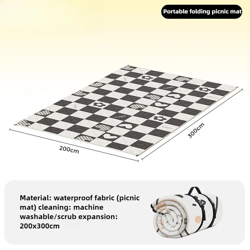 

Playa Camping Antideslizante Lavable, Esterilla de Picnic Oxford Impermeable, Manta para Exterior Ultra Ligera