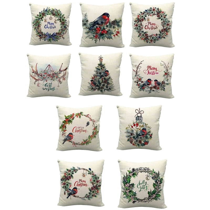 2021 New Christmas Throw Pillow Covers Xmas Waist Cushion Cover Pillowcases Dropsale