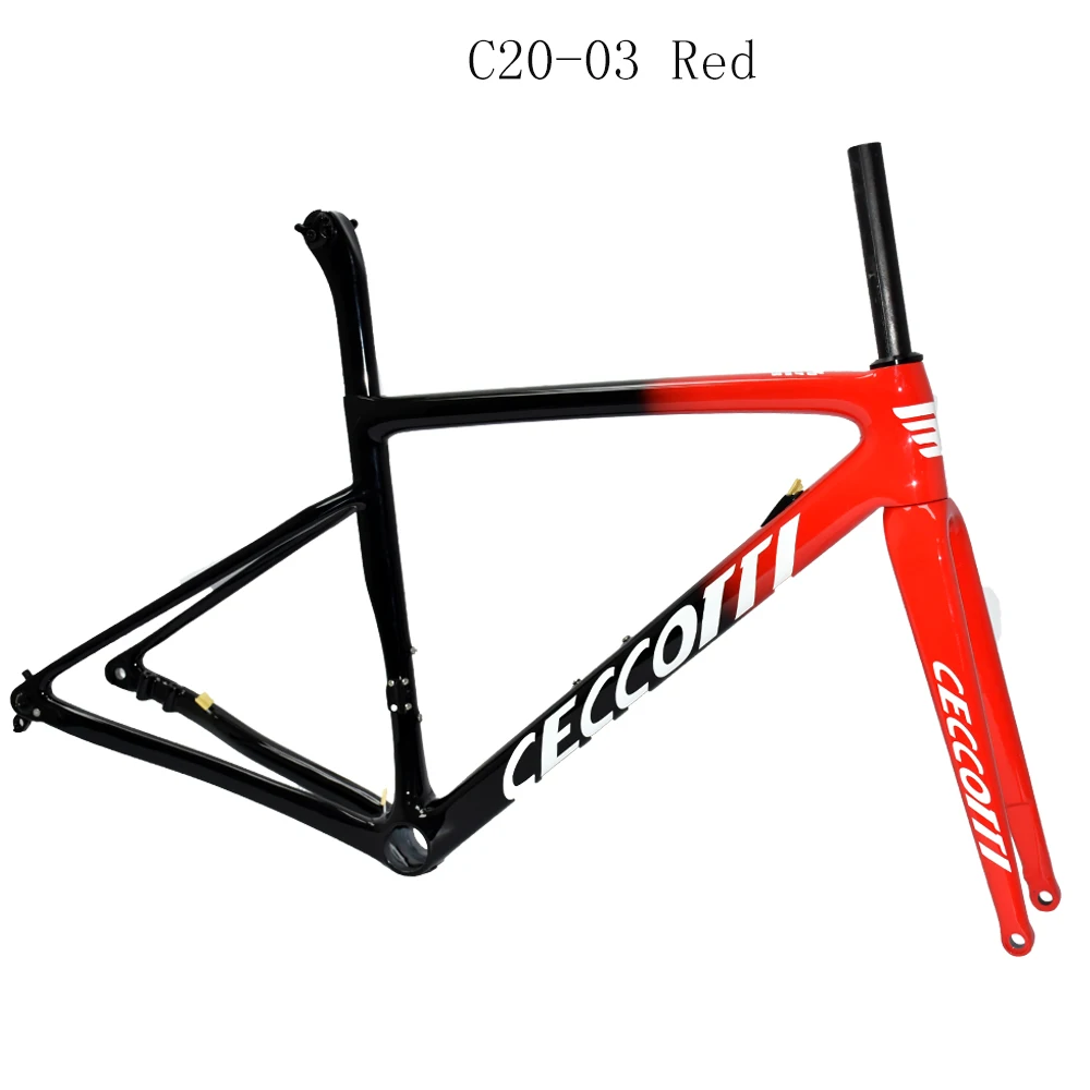 Disc Brake Carbon Road Bike Frame, Fully Hidden Cable Line, T1000 Road Bicycle Frameset, Thru Axle, 2024