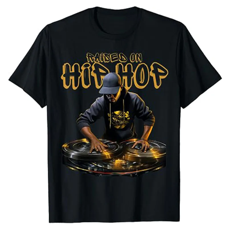 

Hip Hop DJ 50th Anniversary Graphic T-Shirt Humor Funny Music Lover Graphic Tee Cool Rap Rock Outfits Men Fashion Nightclub Tops