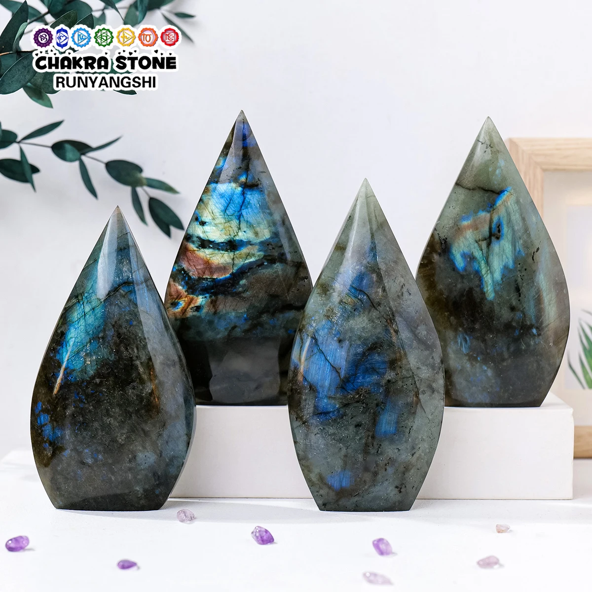 

1PC Natural Crystal Stone Labradorite Flame Moonstone Home Decor Healing Divination Energy Gem Craft Gift 2023 New Arrivals