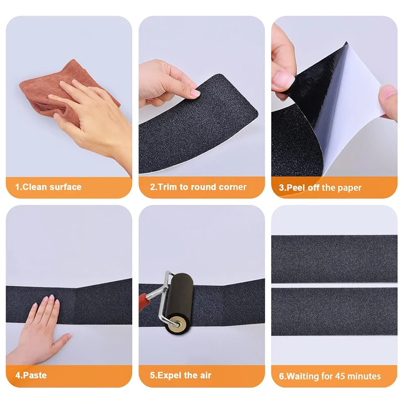 6 Colors 5M Anti Slip Traction Tape Heavy Duty Waterproof Stair Treads Grip Non Slip Tape For Steps Non Skid High Traction Grip