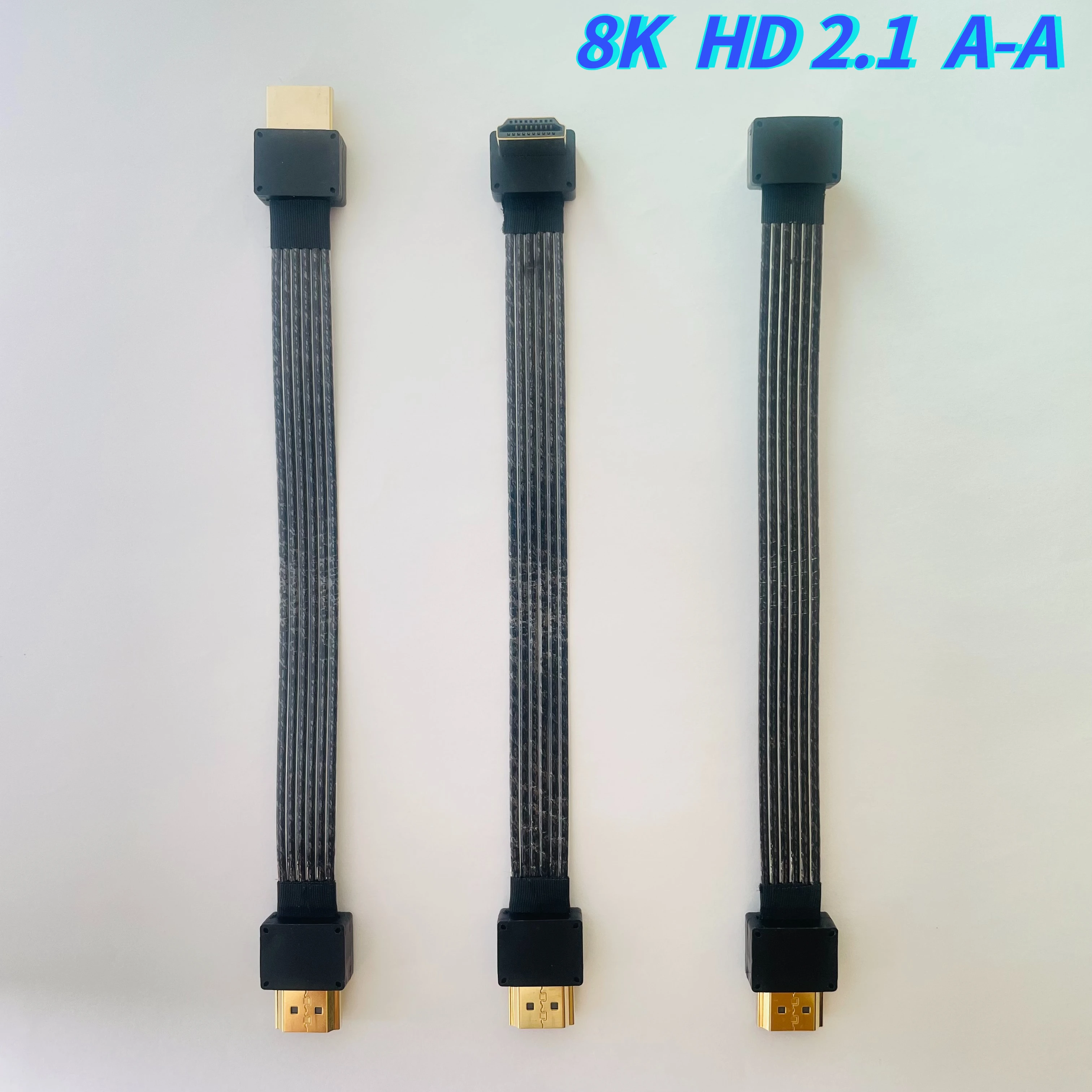 8K A-A Type HD2.1 Male/Male Built-in Flat Ribbon 3D Video Extension Cable 8K 60Hz 4K 144Hz FPC GPU 2.1 Audio Extender 0.5m 1m 2m