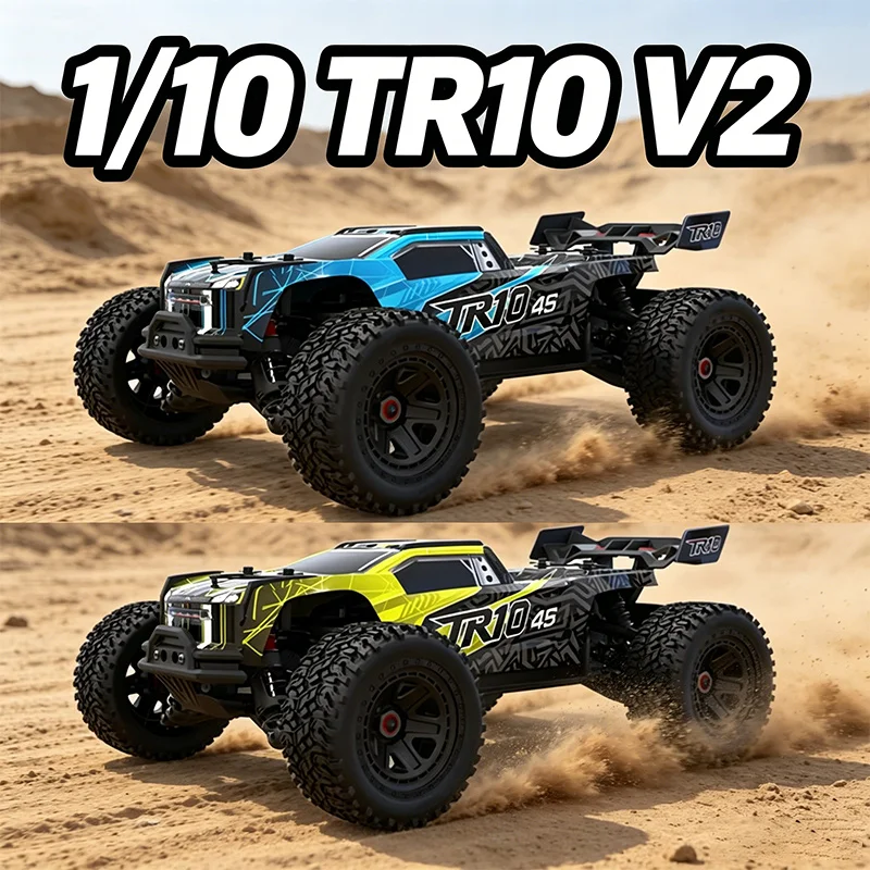 

PDracing 1:10 TR10 V2 Off-Road Vehicle 4WD Brushless Waterproof 3/4S 90KM+ High Speed Racing Truck Violent Driving Boy Toy
