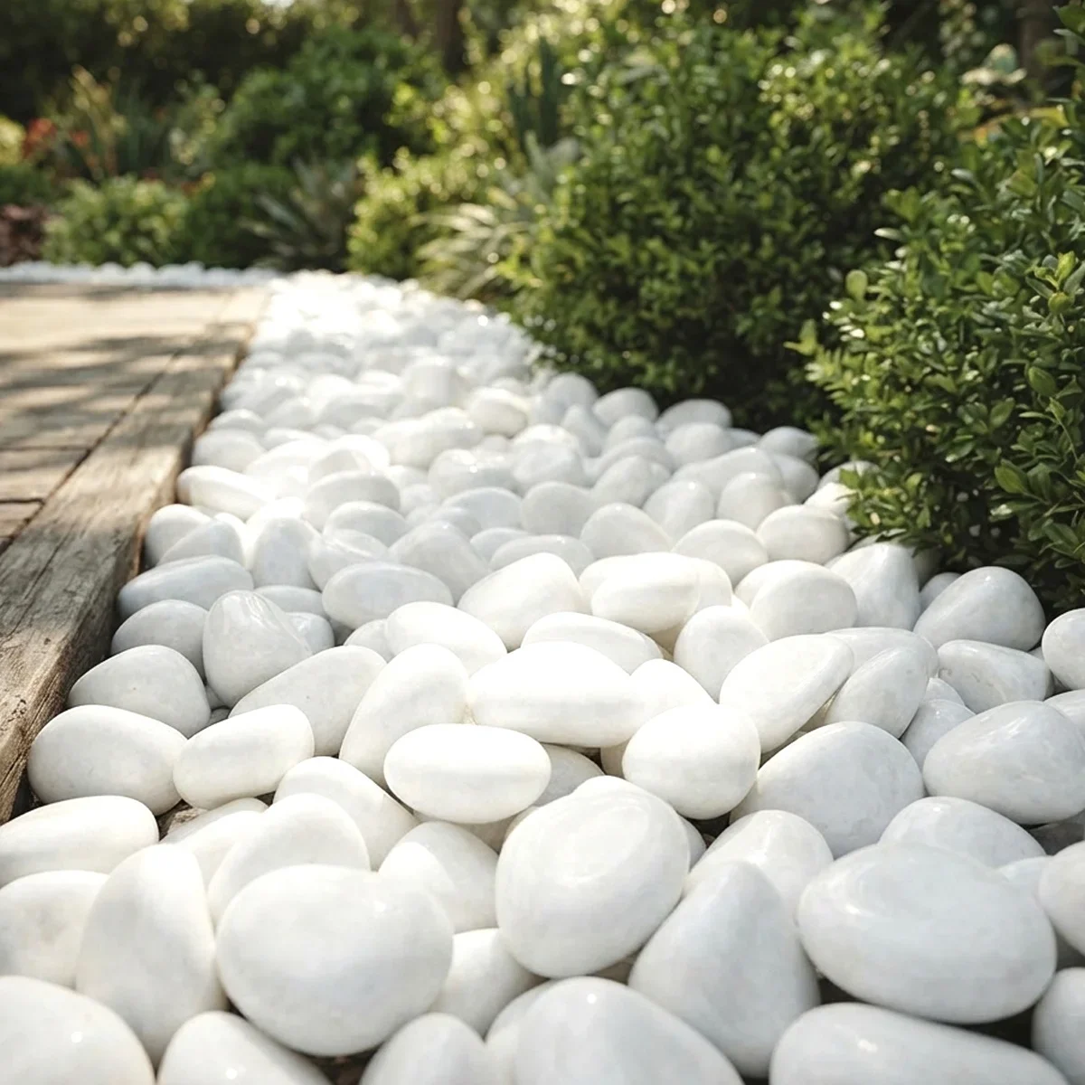 250/500g Natural White Polished River Stones 2-4cm Smooth Decorative Pebbles for Christmas Garden Landscaping Festive ZSY