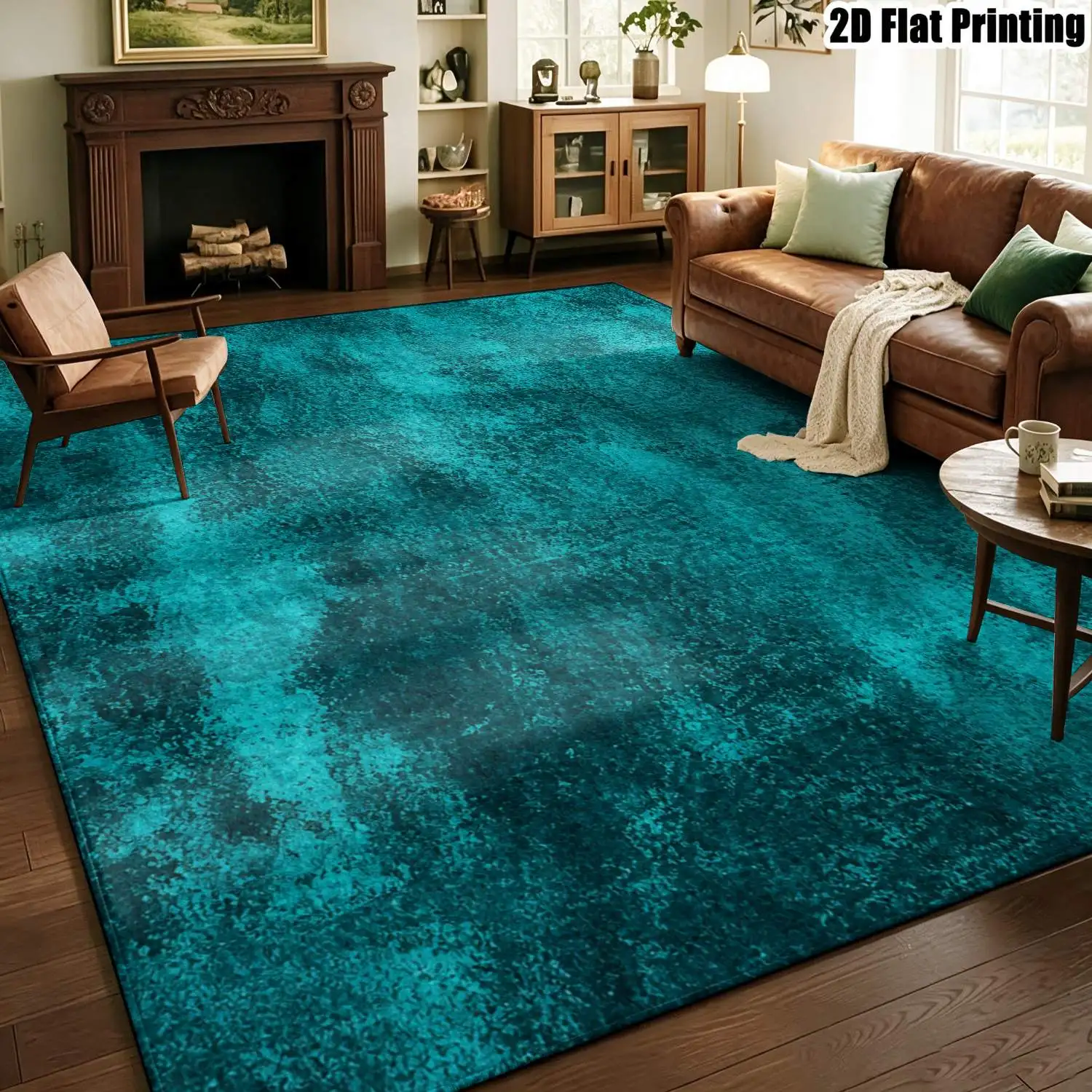 1Pc 2D Printed Carpet: Retro Abstract Texture, Nordic/Instagram Style, Modern Minimalist Geometric Striped Floor Mat, Home Decor, Multi-Size, Machine Washable, for Entrance, Dining, Foyer, Living Room, Bedroom