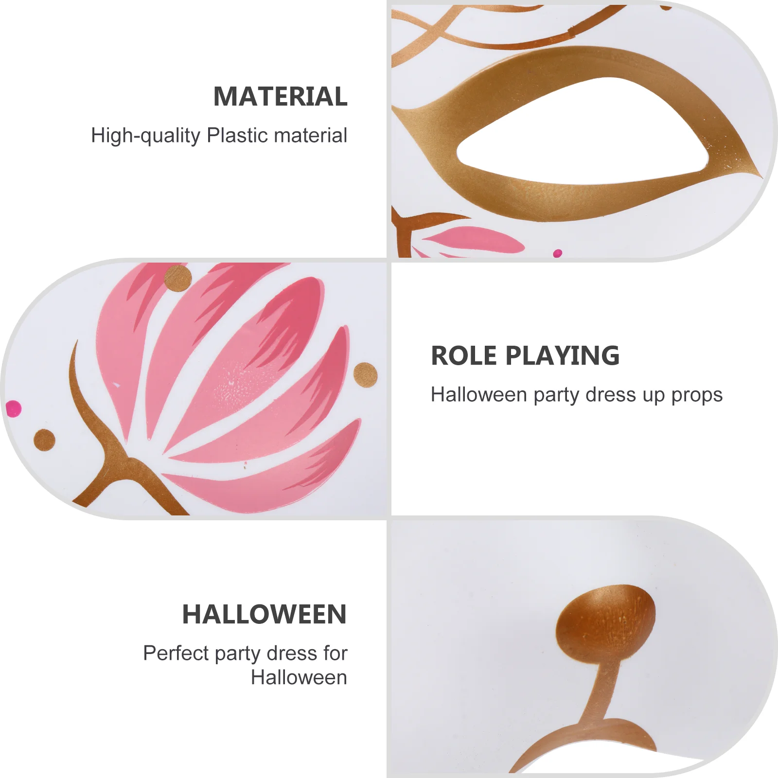 

2 Pcs Fox Mask Sakura Lightweight Plastic Creative Halloween Costume Party Stage Performance Vintage Prop Decor Bar