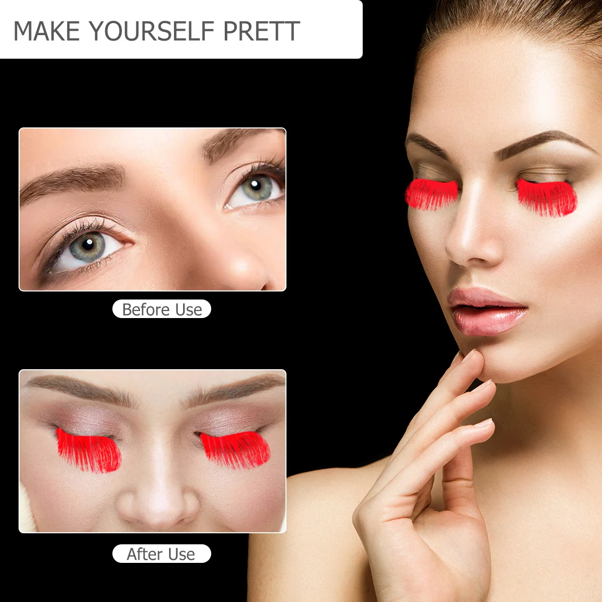 

5Pairs Fake Eyelashes Long Thick Dramatic Artificial Lashes Party Halloween Makeup Women False Eyelashes Performance