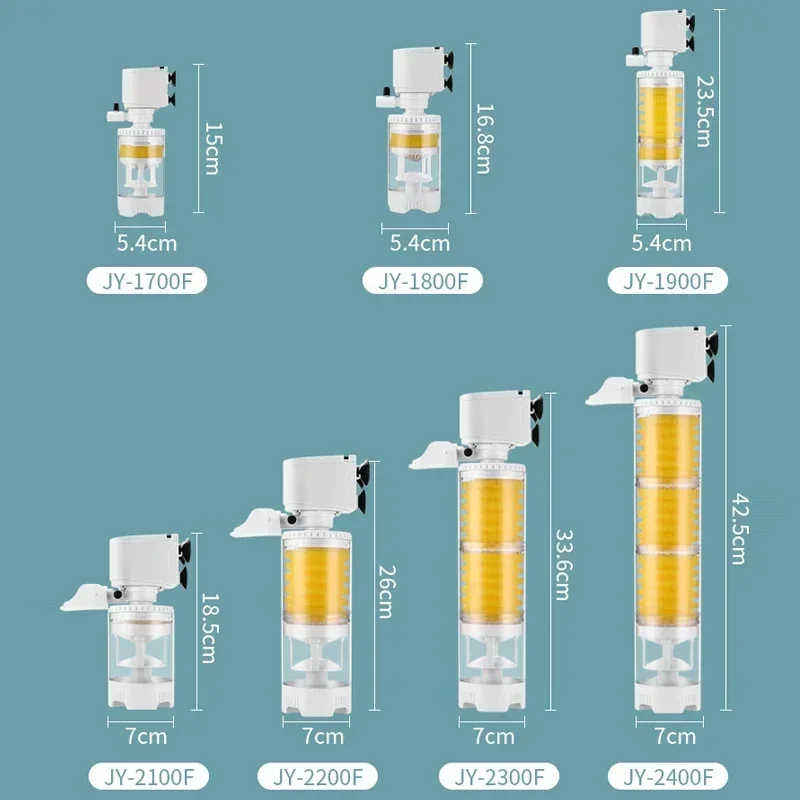 Aquarium Tank Filter 3 in 1 Fish Tank Purification Suction Device Oxygenated Water Circulation Pump Fish Feces Collection Filter