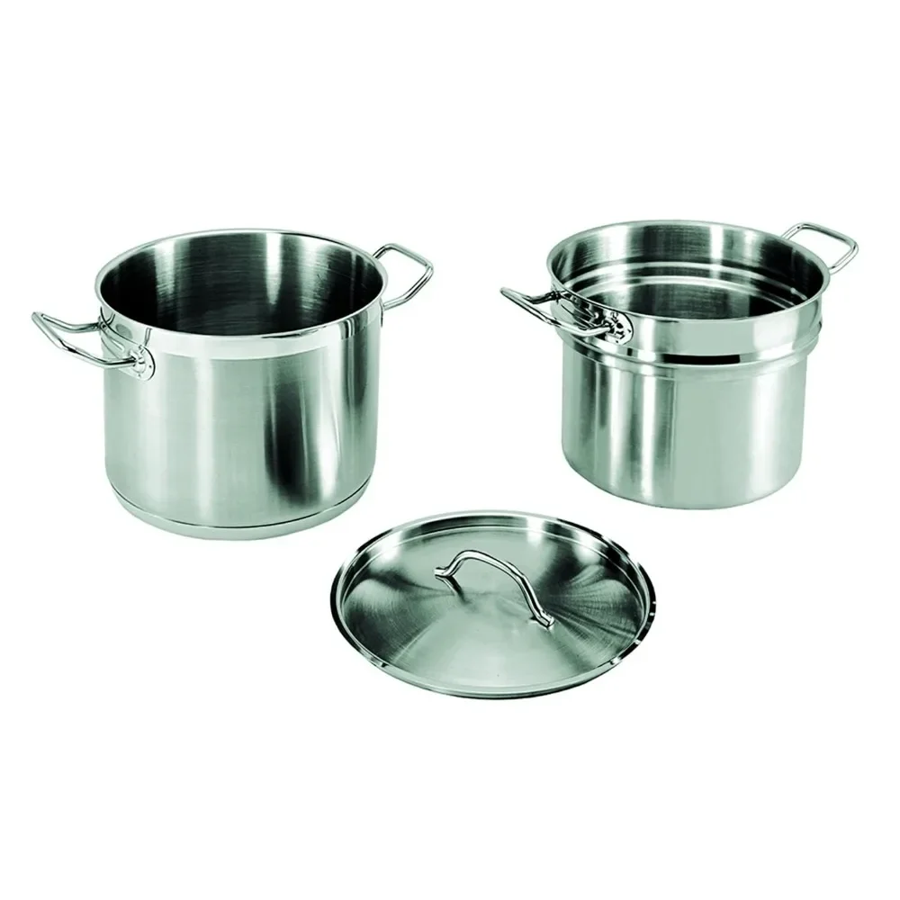 20 Qt Induction Ready Stainless Steel Double Boiler w/Cover