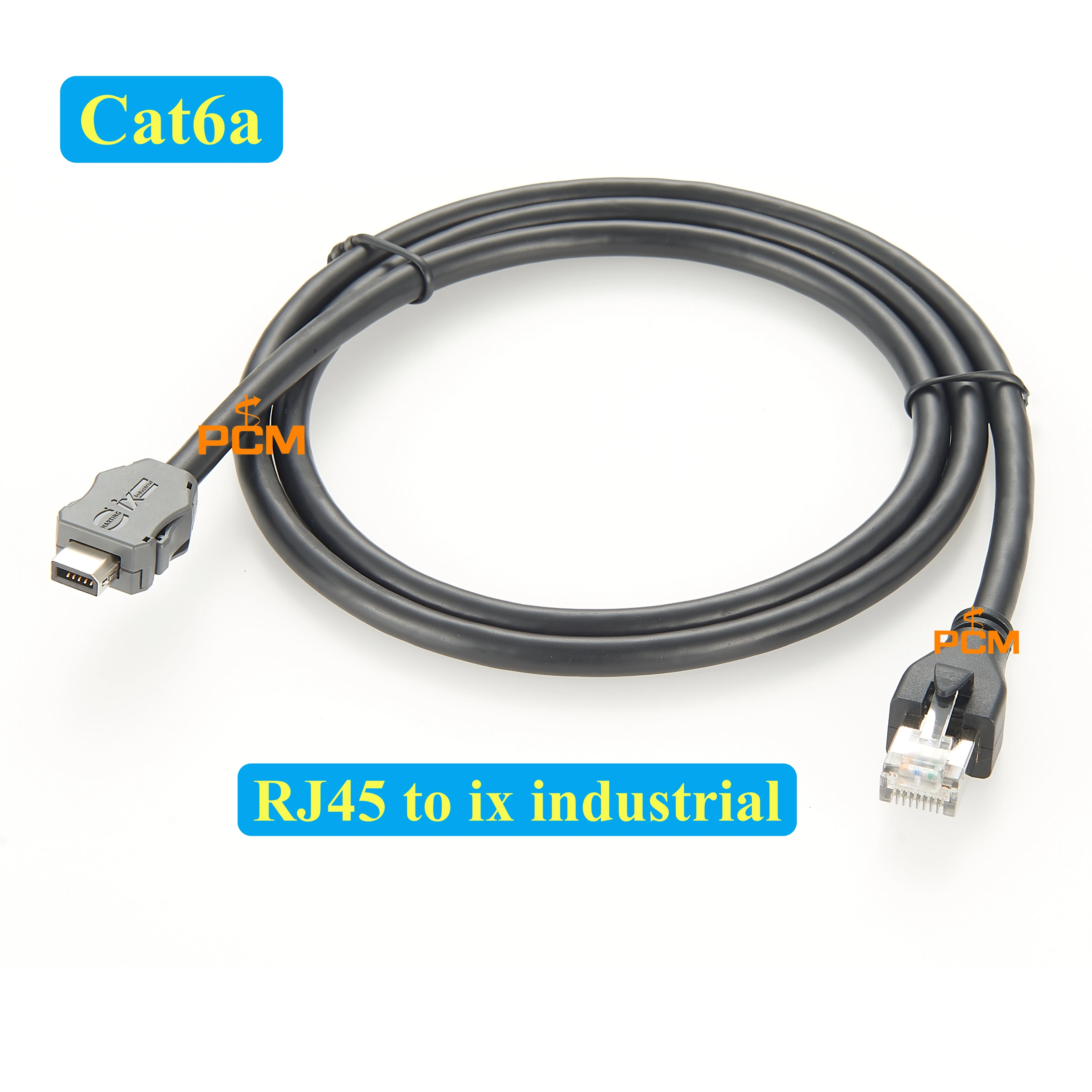 2M ix Industrial Category 6a Cat6a Ethernet RJ45 GigE Vision Cable for LUCID Vision Labs Harting Amphenol Hirose Basler Cognex