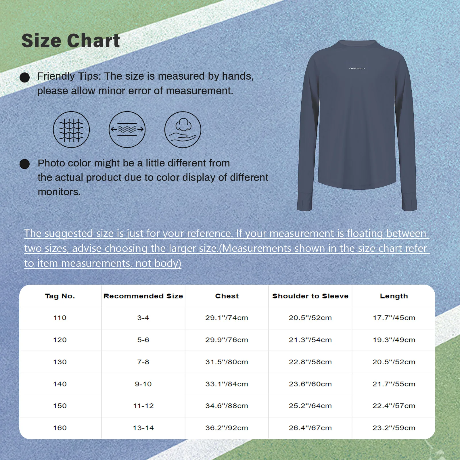 Kids Girls Boys Long Sleeves Running Training Shirt Quick Dry Athletic UPF 50+ Sun Protection Performance Sports T-shirt Tees