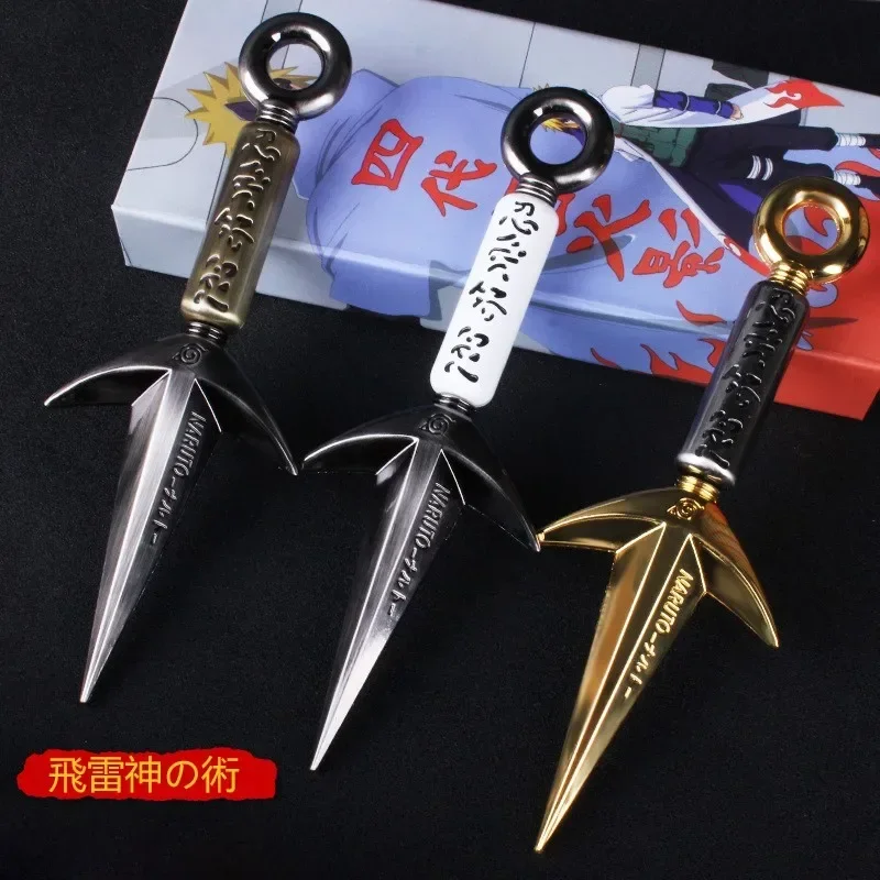 Espadas de arma Ninja Anime, Flash amarelo, Namikaze, Minato, A Arte de Voar, Raytheon, Kunai, Katana, Arma, Modelo de brinquedo, Presentes