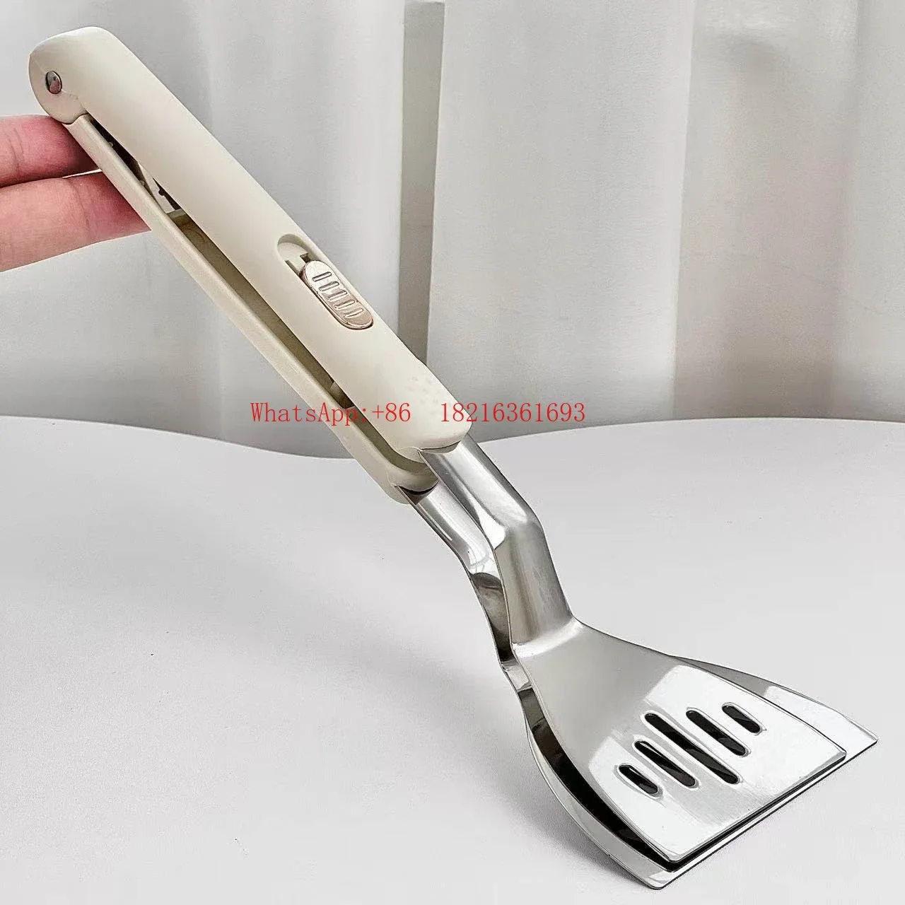 2026GOOD 2-in-1 Beef Pancake Special Clip 304 Stainless Steel Fish Frying Shovel Clip Multi Functional Fish Frying Shovel Cli