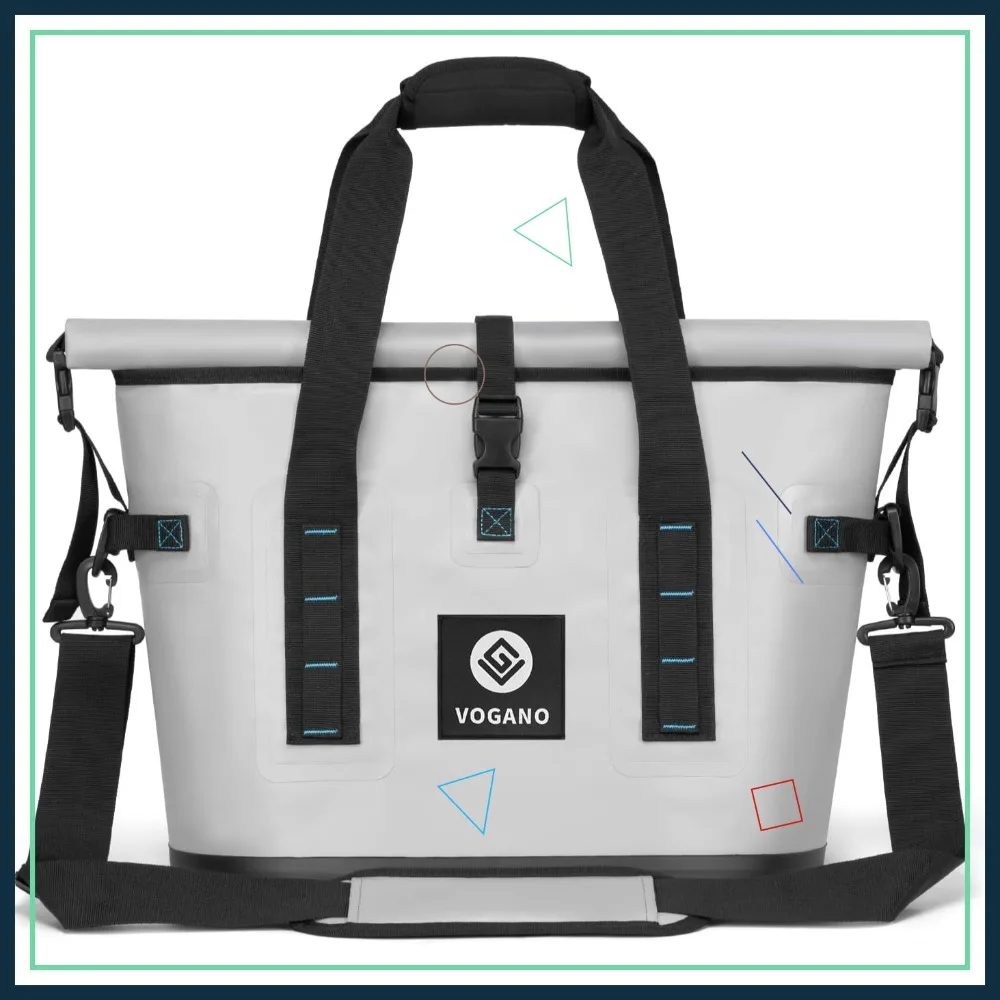 40 Can Insulated Cooler Bag - Leak-Proof Roll-Top Waterproof, 24HR Cold Retention for Camping, Beach, Travel