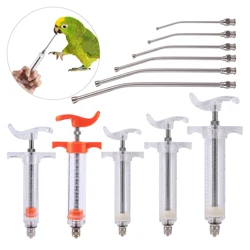 Pet Pigeon Parrot Bird Feeding Syringe Manual Feeding Chick Rearing Gavage  Syringe Manual Feeding Curved Needle Tube