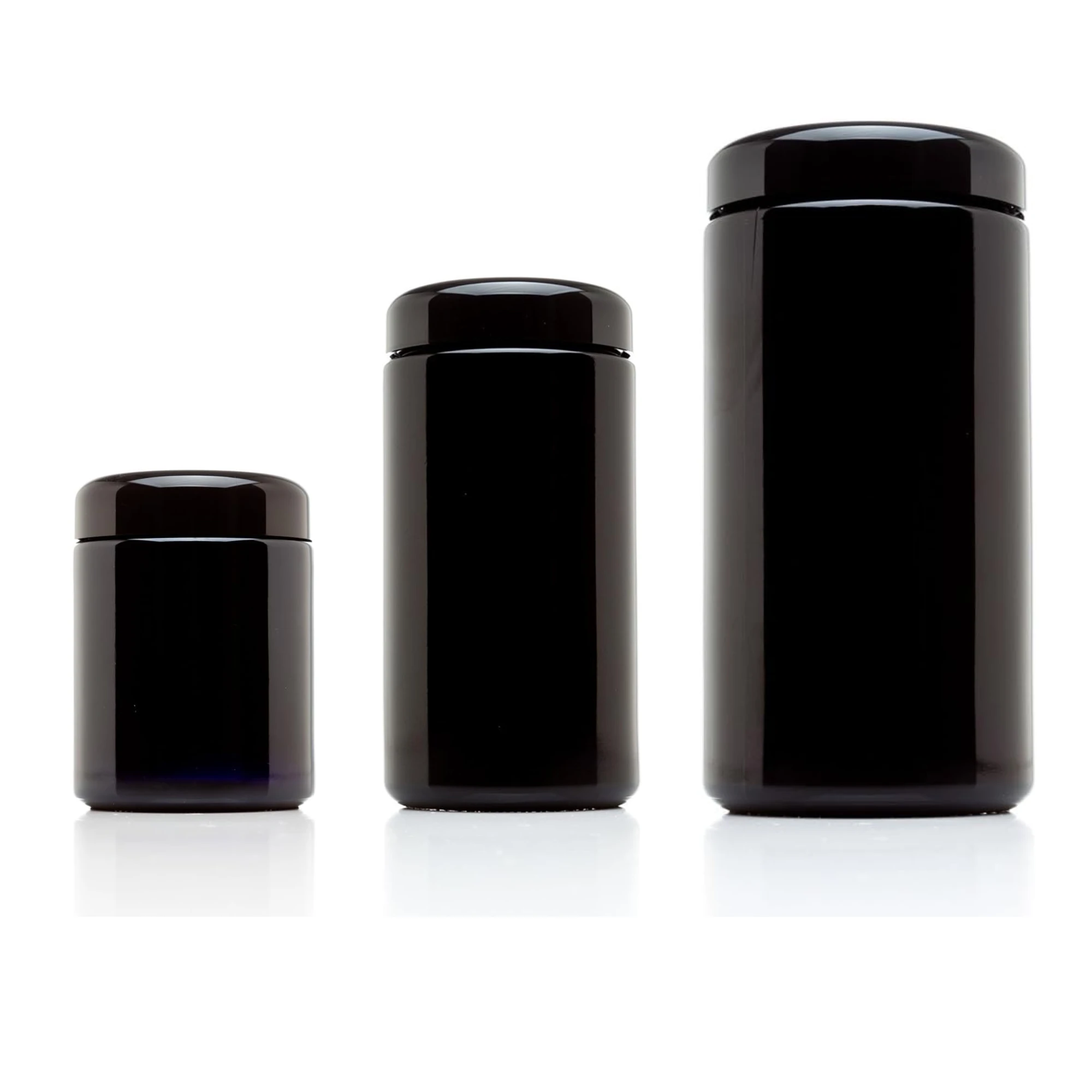 1/2 Oz 250ml, 1 Oz 500ml 1L Airtight Container Smell Proof Ultraviolet Glass Jar with 2 Way Humidity 62% Pack Keeps Goods Fresh