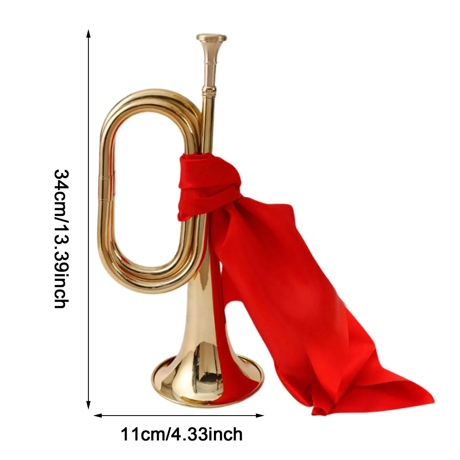 Scouting Trumpet Marching Bugle C Bugle Classic Professional Blowing Bugle Cavalry Trumpet for Beginner Orchestra Adults Kids