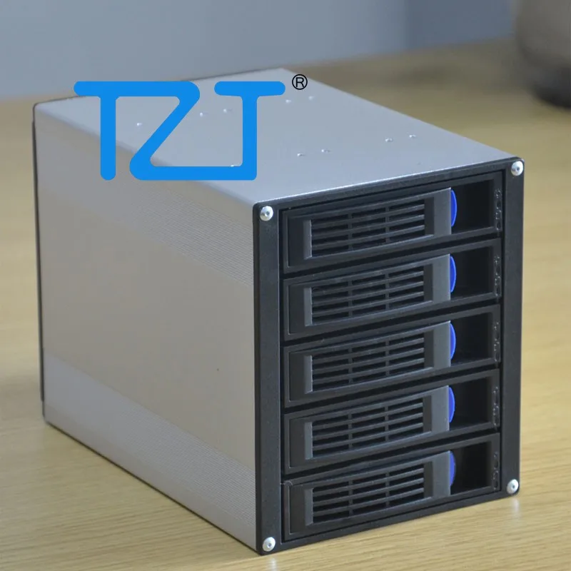 

TZT SS3-5 Док-станция для жесткого диска, 5-местный кронштейн для жесткого диска, поддержка 5 шт., 3,5/2,5 дюйма, SATA/SAS, с возможностью горячей замены жестких дисков