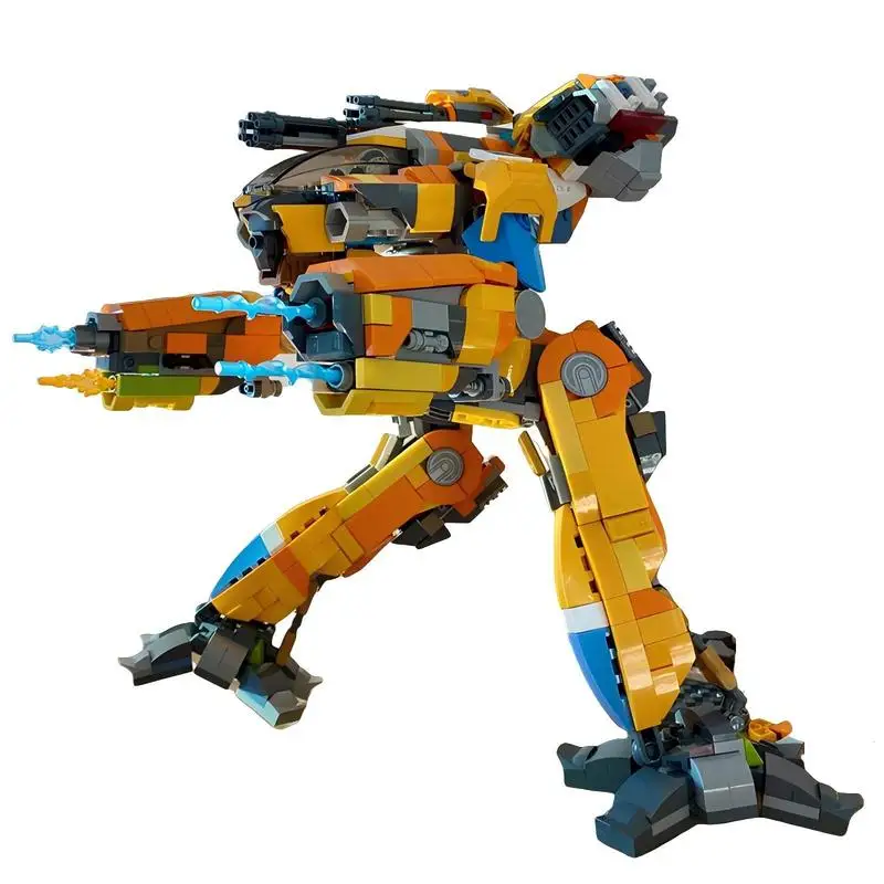 MOC-MAD-5R+ Predator Combat Technology Mecha Puzzle Blocks Desktop Ornaments Decoration Toy Set Boys Birthday Gift