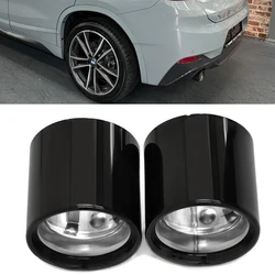 2pcs/lot Car Exhaust Tip Trim For BMW X2 F39 16d 18d 18dX 18i 20d 20dX 20i 20iX 25dX 25i 25iX 28iX Muffler Tip Tailpipe Nozzle