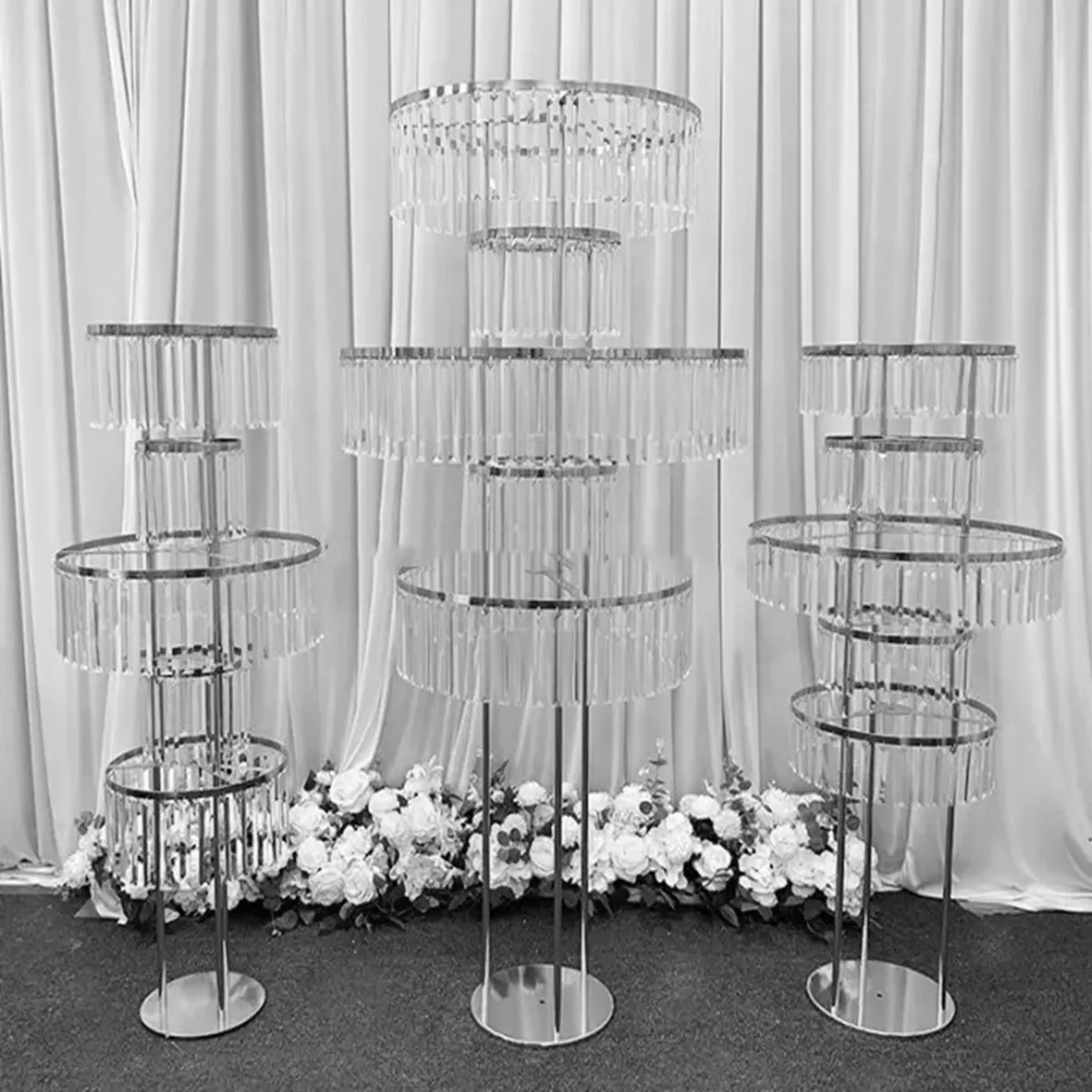 

3 шт./5 шт.) 80 см/130 см в высоте) Золотая арочная подставка, акриловая стойка для цветов, дорожный свинец, свадебный цветочный центральный элемент, украшение для вечеринки,