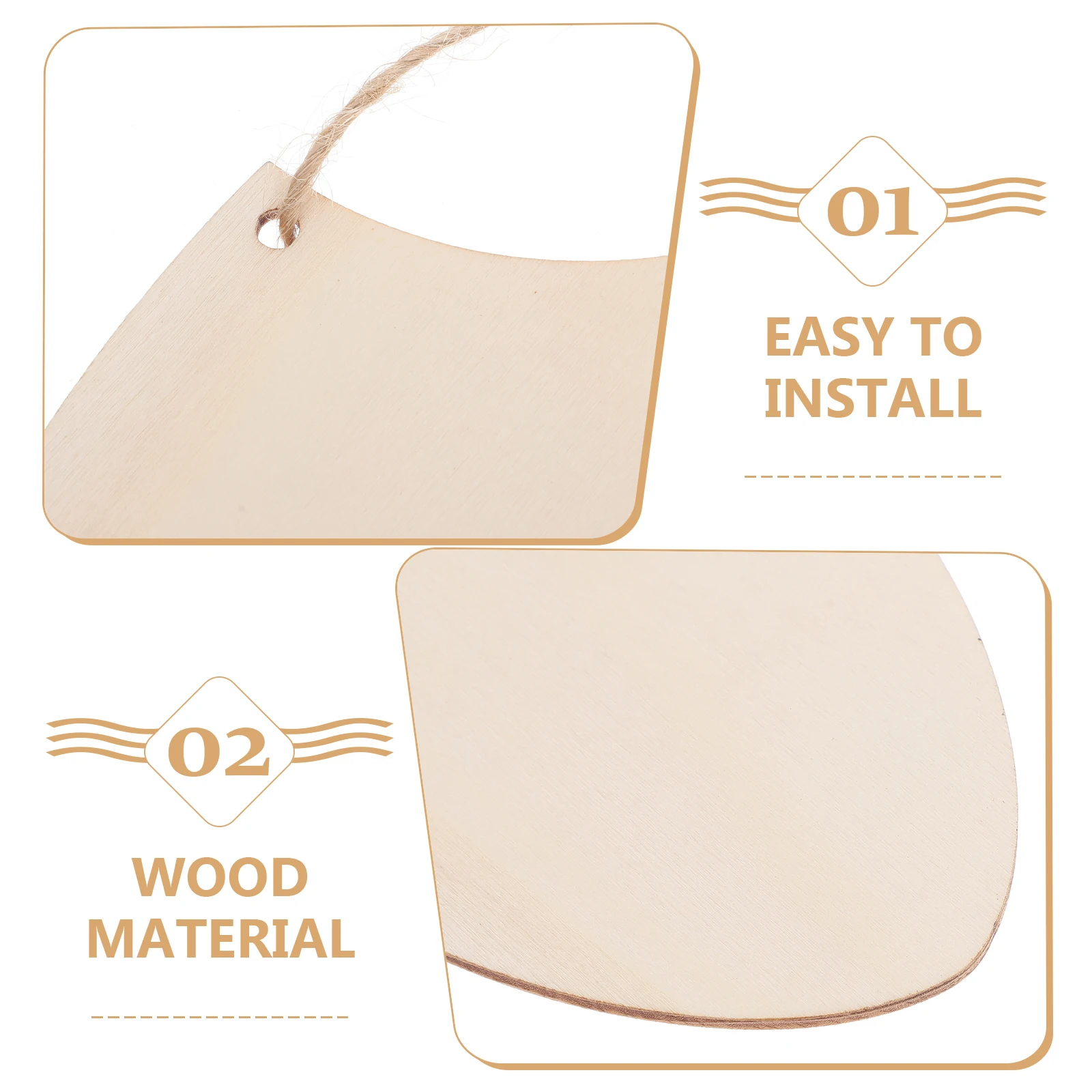 

30Pcs Unfinished Wooden Shield Cutouts DIY Craft Blank Wood Tags for Holiday Ornaments Wooden Shield Shape Cutouts