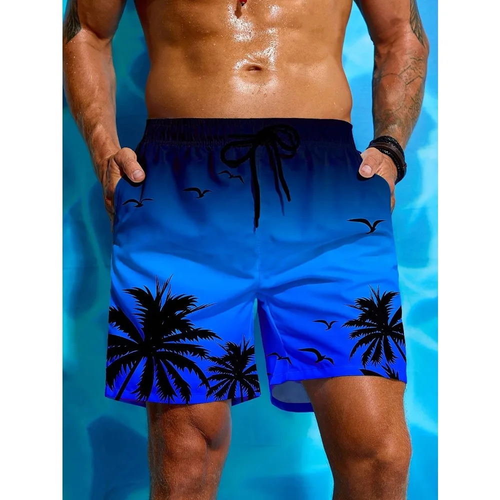 

Men'S Tree 3D Printed Beach Shorts, Drawstring Waist Board Swim Trunks, Suitable For Fishing, Basketball, Swimming, And Outdoor ActivitiesMen'S, Boys', Men'S Plus Size, Full Size Beach Pants
