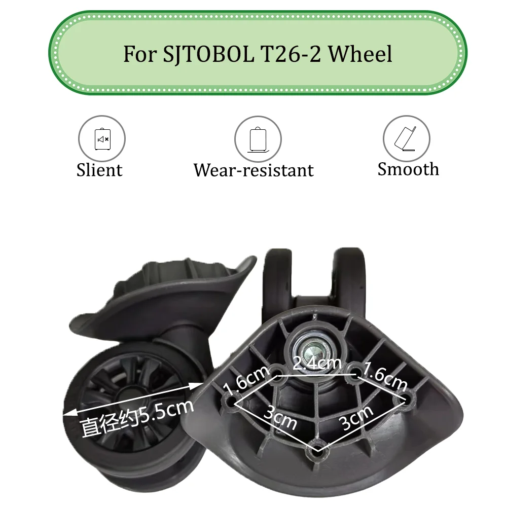 

Suitable For SJTOBOL T26-2 Universal Wheel Trolley Case Wheel Replacement Luggage Pulley Sliding Casters wear-resistant Repair