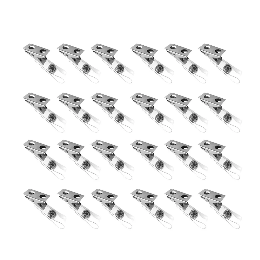 

150 шт. металлических зажимов для бейджей с двумя отверстиями и прозрачными ПВХ-ремешками, подходят для карт, держателей бейджей, именных бирок, конференций, семинаров