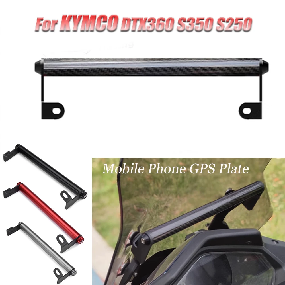 Motorcycle FOR KYMCO DTX360 DTX 360 Front Windshield Expansion Bar GPS Navigation Mobile Phone Bracket