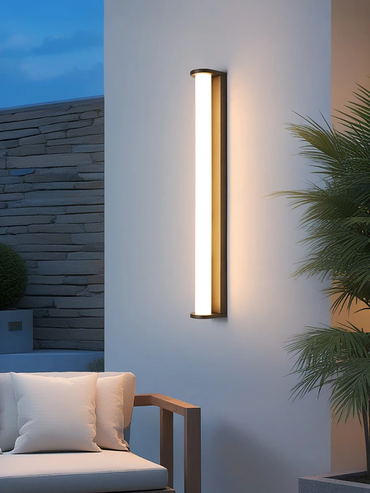 

Садовый настенный светильник с регулируемой яркостью, современный черный уличный светодиодный светильник, водонепроницаемый внешний бра для домашнего фасада IP65