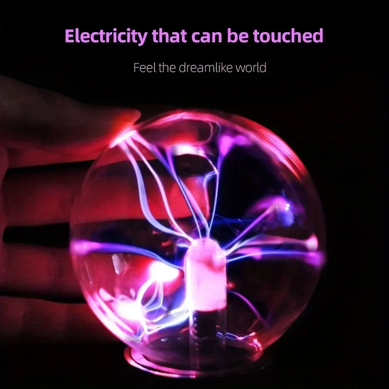 Boule de plasma tactile électrostatique à induction créative, boule magique, lampe à ions, USB, contrôle du son, artisanat créatif, cadeau d'anniversaire