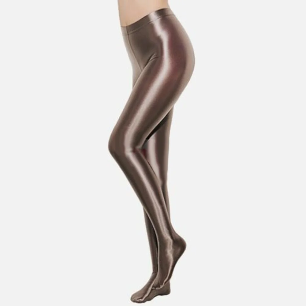 New Seamless Satin Glossy Pantyhose Sexy Stockings Shiny Yoga Pants Leggings Sport Tights Fitness High Waist Tights