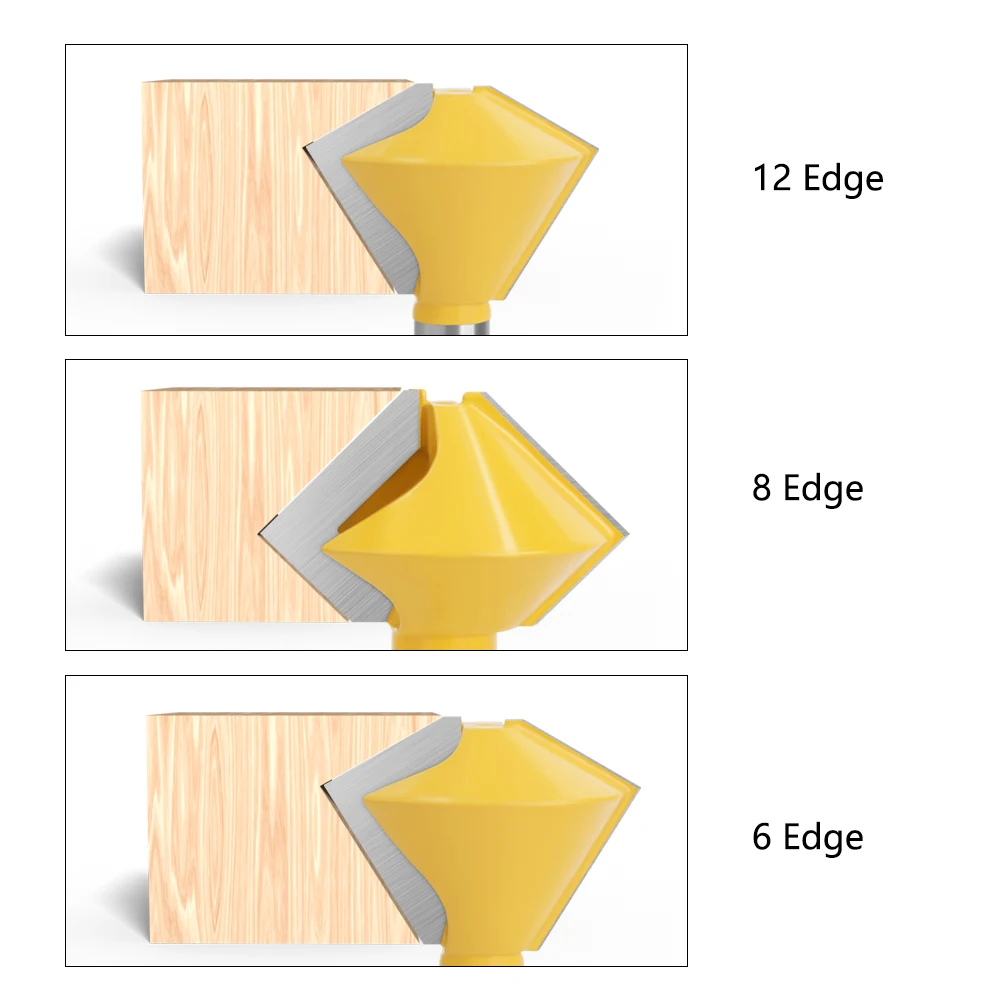 Imagem -06 - Lavie 1pc 12 mm 12.7 mm Multi Face Cola Joint Router Bit Sided 12 Sided Sided Tenon Fresa Carpintaria Mc03036