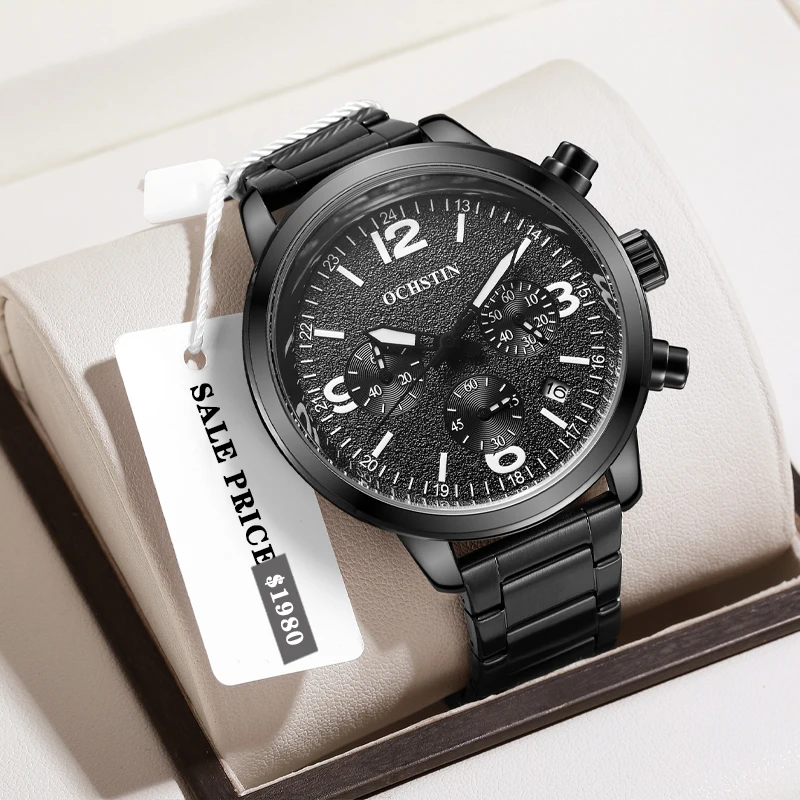 OCHSTIN Man Tactical Minimalist Legend Quartz Timepiece Men's Featuring Streamlined Case Frame Comfy Silicone Wristband Watch