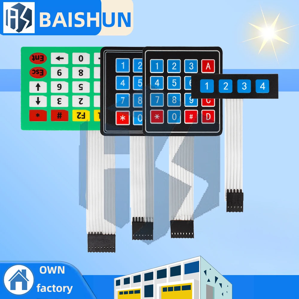 Матричные-клавиатуры-diy-project-—-мембранные-массивы-4–20-клавиш-1x4-3x4-4x4-4x5-совместимые-с-arduino